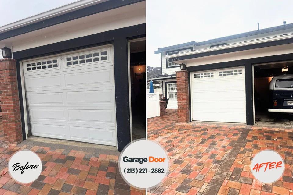 Before and after: garage door repair Weatherly, PA